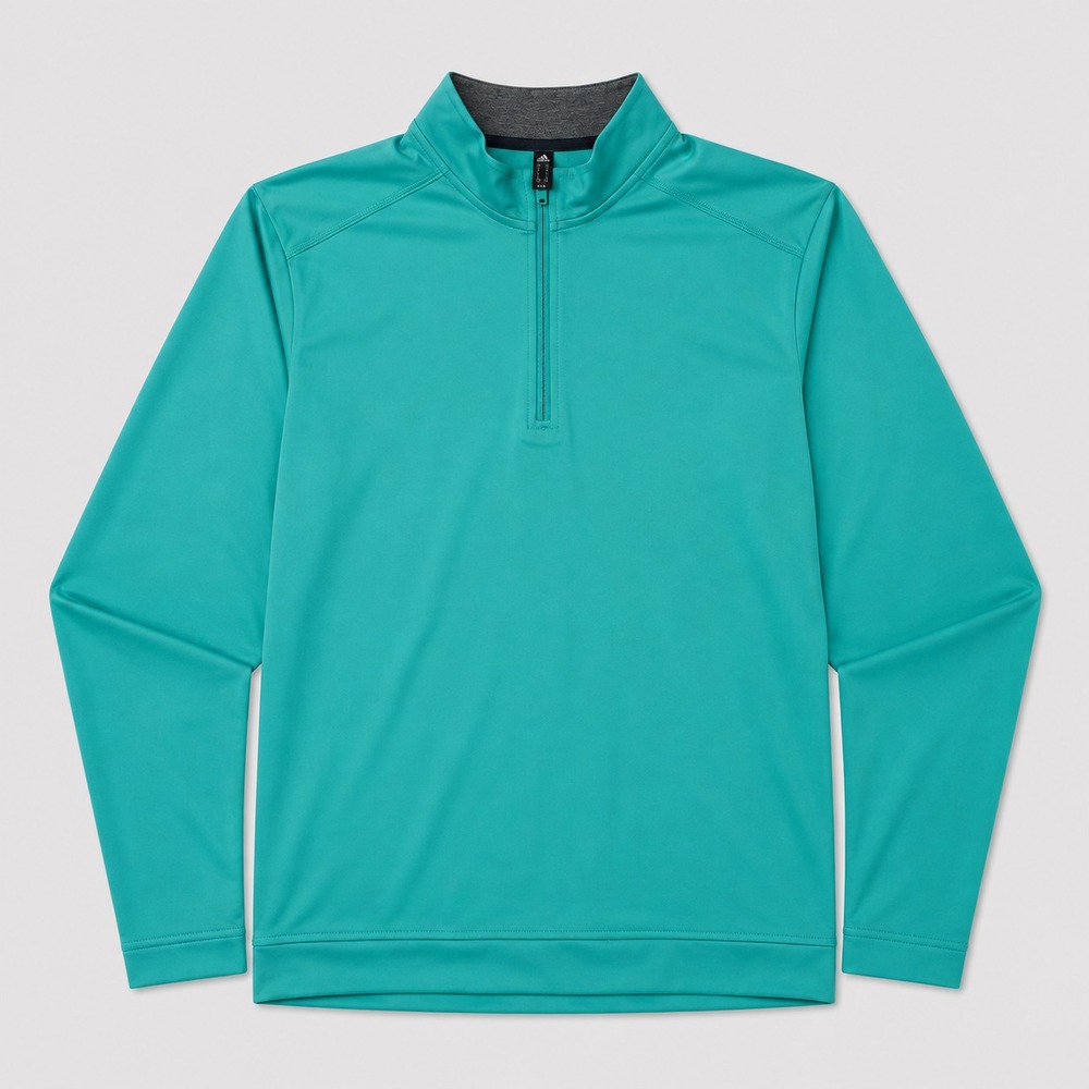 Adidas Golf Pullover Mens Medium Teal 1/4 Zip Performance Long Sleeve NWT